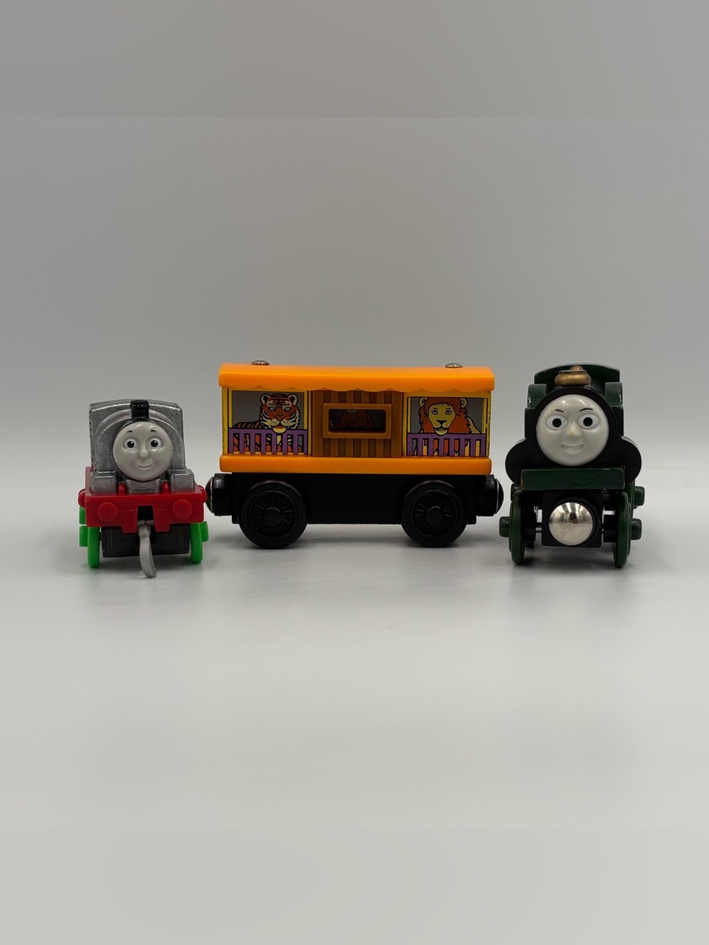 RARE Y2k Thomas & Friends Graffiti Racing Percy + Zoo Car + Emily Train Toy Lot